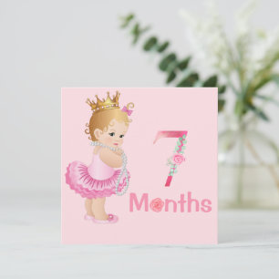 Carte Bébé Fille Marqueurs mensuels Jalons Fille