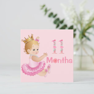 Carte Bébé Fille Marqueurs mensuels Jalons Fille