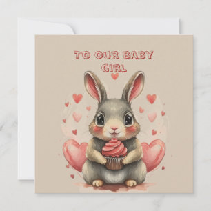 Carte Bébé fille Valentine