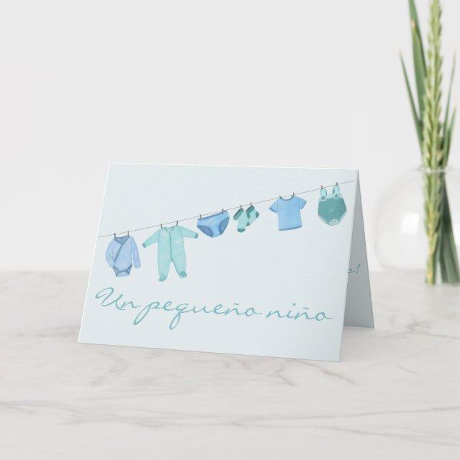 Carte Bébé garçon espagnol Félicitations (Devant)
