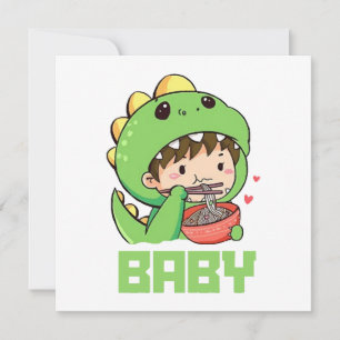 Carte bébé godzilla