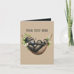 Carte Bébé gorille mignon ajouter du texte à n'importe q