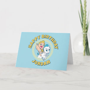 Carte Bébé Hercule montant Pégase