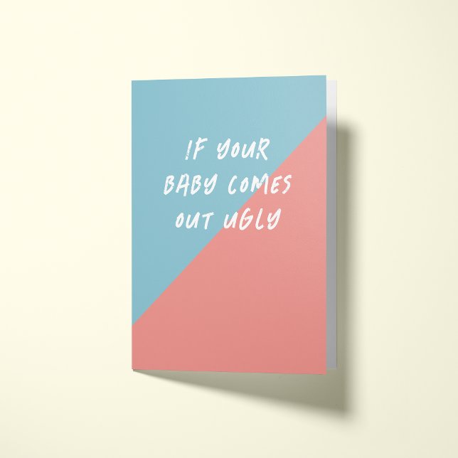 Carte Bébé laid Promesse Drôle Grossesse  (Créateur téléchargé)
