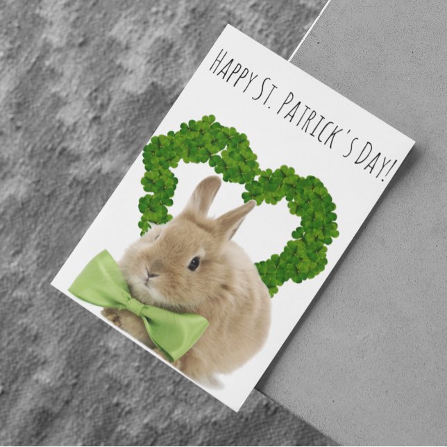 Carte Bébé lapin de la Saint-Patrick (Créateur téléchargé)