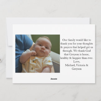 Carte bébé Merci