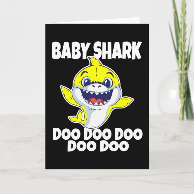 Carte Bébé mignon requin Doo Doo Doo Doo (Devant)