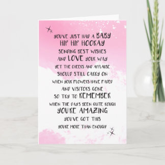 Carte Bébé, Nouveau-né rose, Conseil Nouveau-Parent