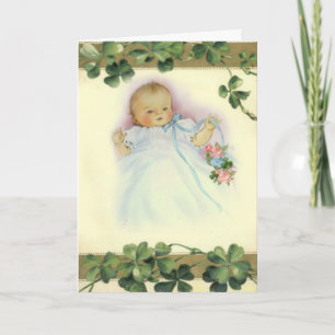 Carte Bébé ou fille d'anniversaire du jour de St Patrick