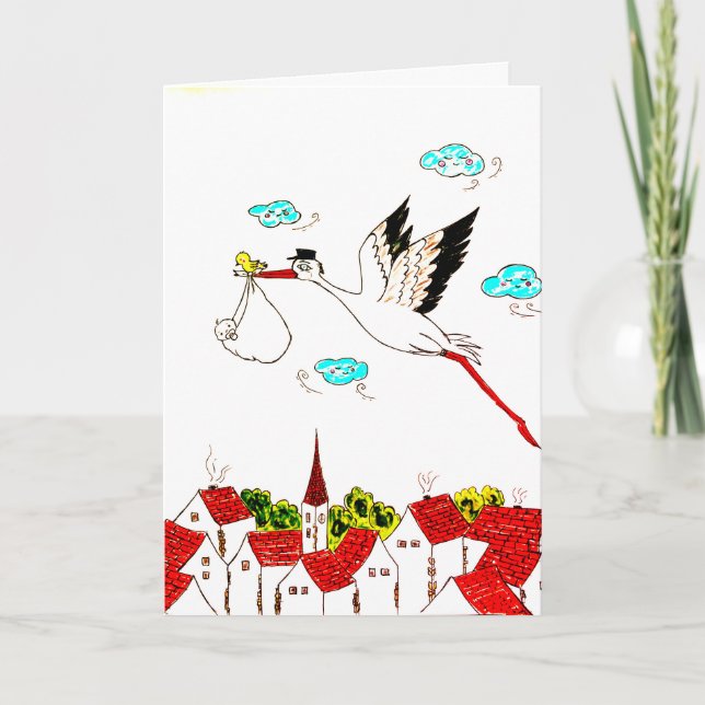 Carte Bébé sur le chemin (Devant)