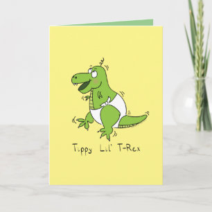 Carte Bébé T-Rex Dinosaur Dino Enfants