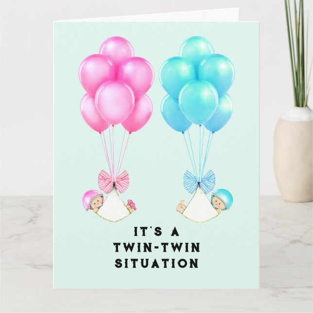 Carte Bébé Twins Félicats (Devant)