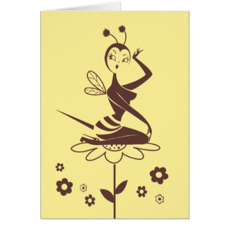 Carte Bee Girl par Miss Fluff