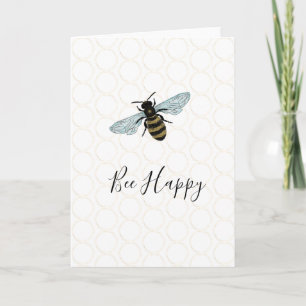 Carte Bee Happy Bumblebee et Gold Honeycomb