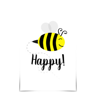 Carte "Bee Happy" Happy Bee Card