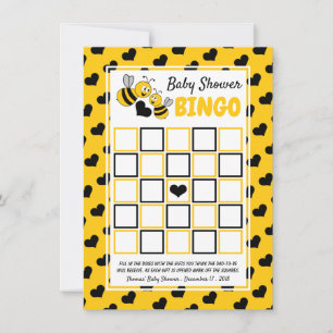 Carte Bee miel, Bingo Baby shower