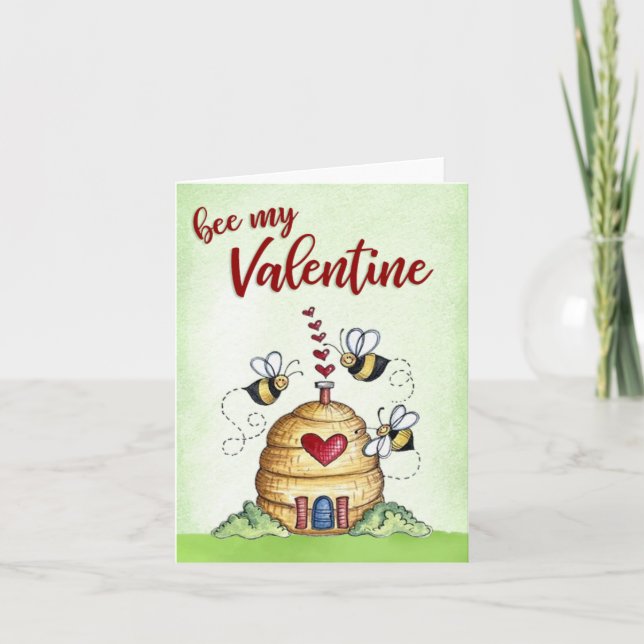 Carte Bee My Valentine (Devant)