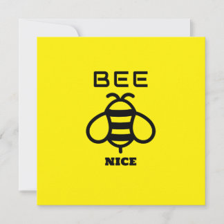 Carte Bee Nice with Yellow Background Design