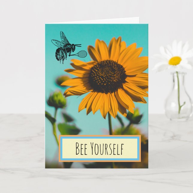 Carte Bee Yourself Bumblebee Tennis (Petite plante)