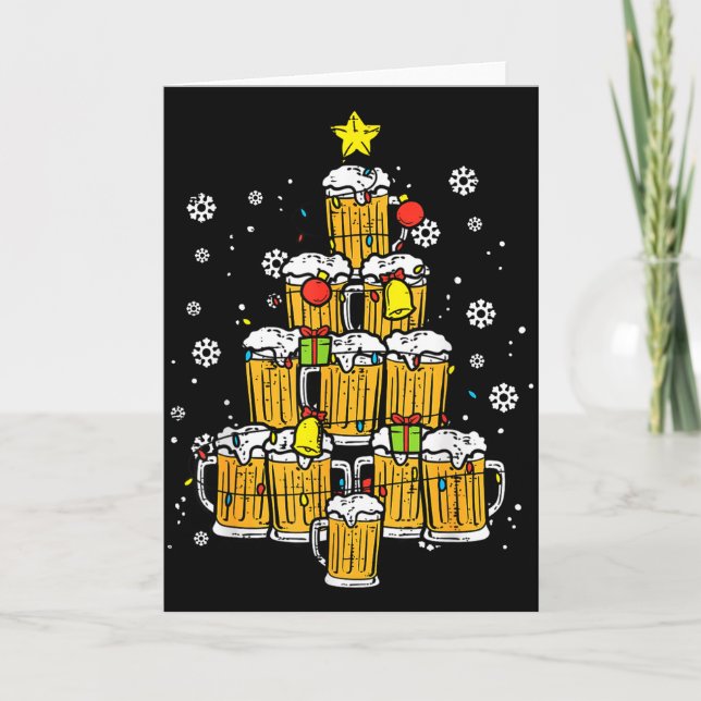 Carte Beer Christmas Tree Xmas Brew Dad Men  (Devant)