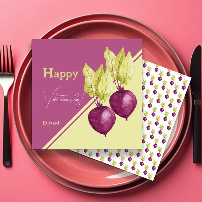 Carte Beet mignonne dans l'Aquarelle Amour Peint à la ma (Créateur téléchargé)