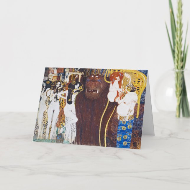 Carte Beethoven Frieze (détail), Gustav Klimt (Devant)