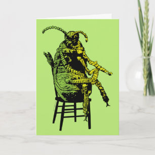 Carte Beetlejuice Coléoptère sur une chaise