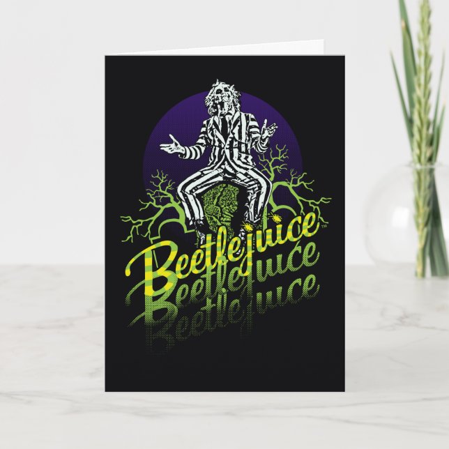 Carte Beetlejus | Assis sur une pierre tombale (Devant)