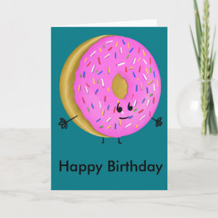 Carte Beignet de joyeux anniversaire