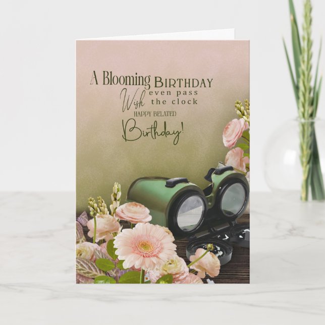 Carte Belated Birthday Greeting For Traveller  Explorer (Devant)