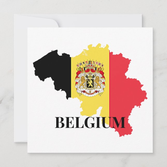 Carte Belgium Silhouette, flag, (Devant)