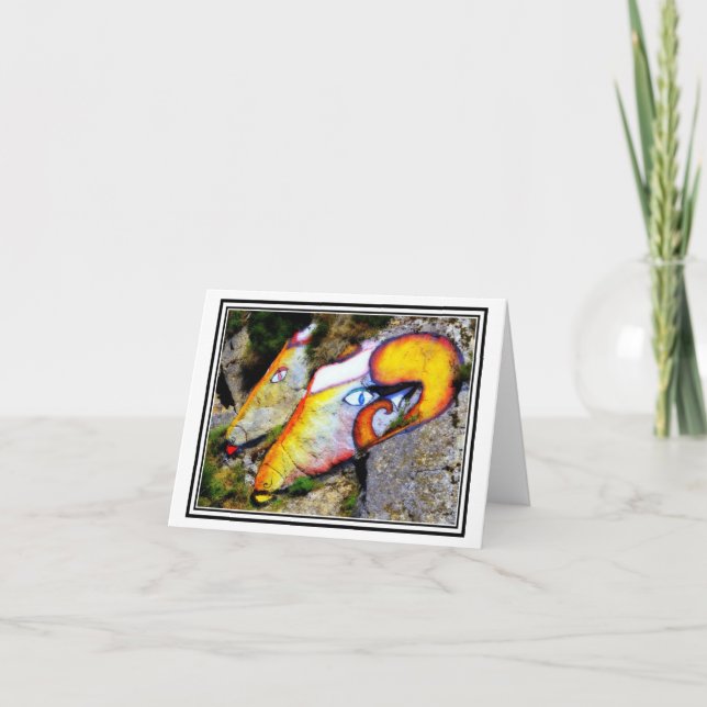 Carte Béliers ! Art Rock près d'Orgosolo, Sardaigne (Devant)