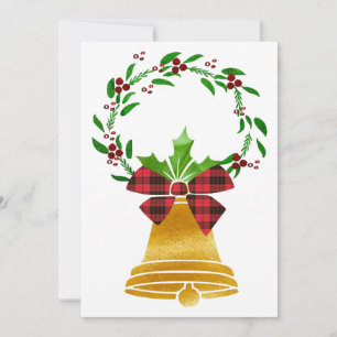 Carte Bell Christmas Flat