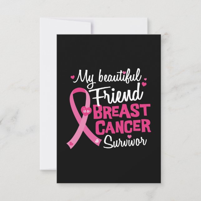 Carte Belle amie Survivante du cancer du sein survivant (Devant)