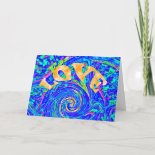 Carte Belle Amour Bleu Bleu Imprimer Art vectoriel Flash