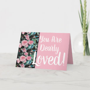 Carte Belle Ancienne Roses Rose Vous êtes Dearly Loved C