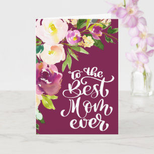 Carte Belle aquarelle Bouquet Floral Fête des Mères