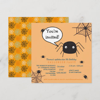 Carte Belle araignée Anniversaire/Halloween Enfant