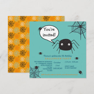 Carte Belle araignée Anniversaire/Halloween Enfant
