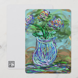 Carte Belle Art FloRAL lumineux décoration dopamine cont