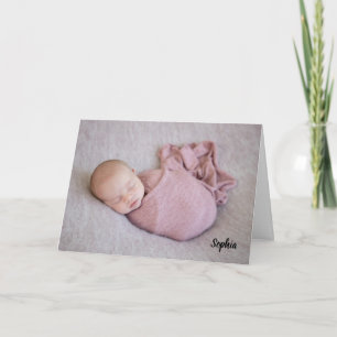 Carte Belle Bébé Fille garçon Photo Nouveau-né Faire-par