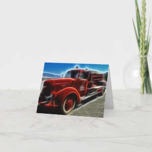 Carte Belle boutique d'antiquité brillante Red Fire Truc