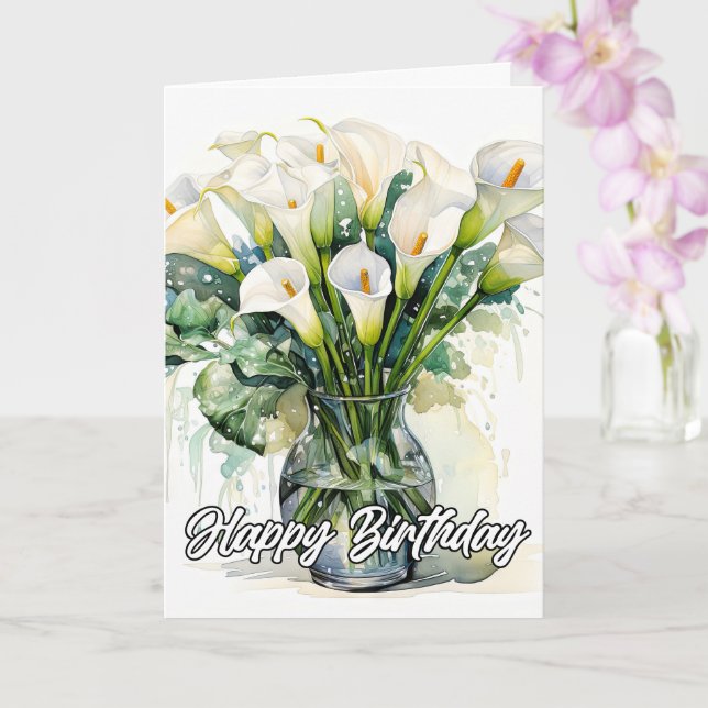 Carte Belle Calla Lily Flowers (Orchidée)