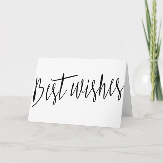 Carte Belle calligraphie simple "Meilleurs voeux" (Devant)
