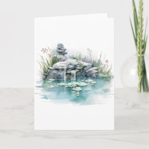 Carte Belle Cascade pacifique Blank Greeting