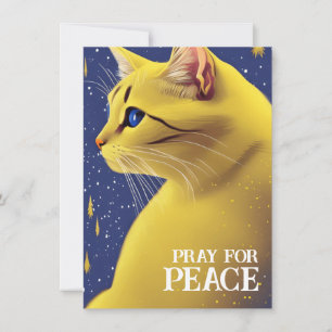Carte Belle chatte jaune aux yeux bleus - ukraine