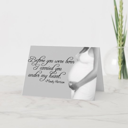 Carte Belle Citation De Grossesse Et Ventre De Bebe Zazzle Ca