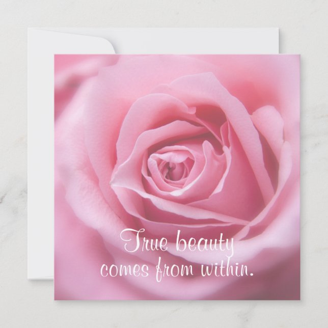 Carte Belle Citation Inspirationnelle Vraie Beauté (Devant)