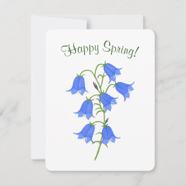 Carte Belle Clochette Au Printemps (Devant)