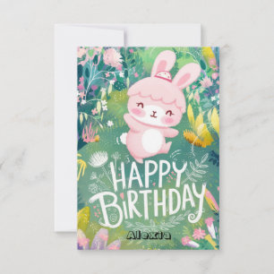 Carte Belle Dreamy Bunny Digital Anniversaire